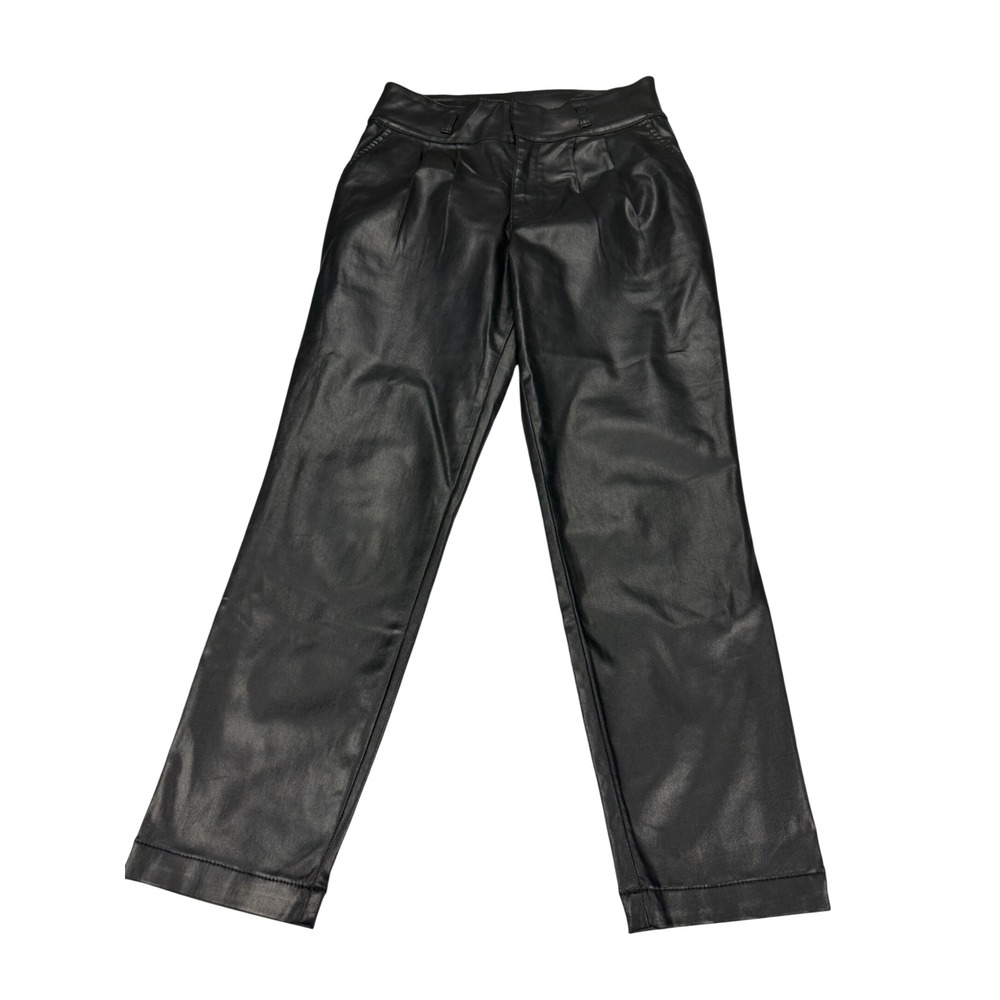 Kut from the Kloth Lessie Coated Vegan Leather Pants KB41901 Size 8